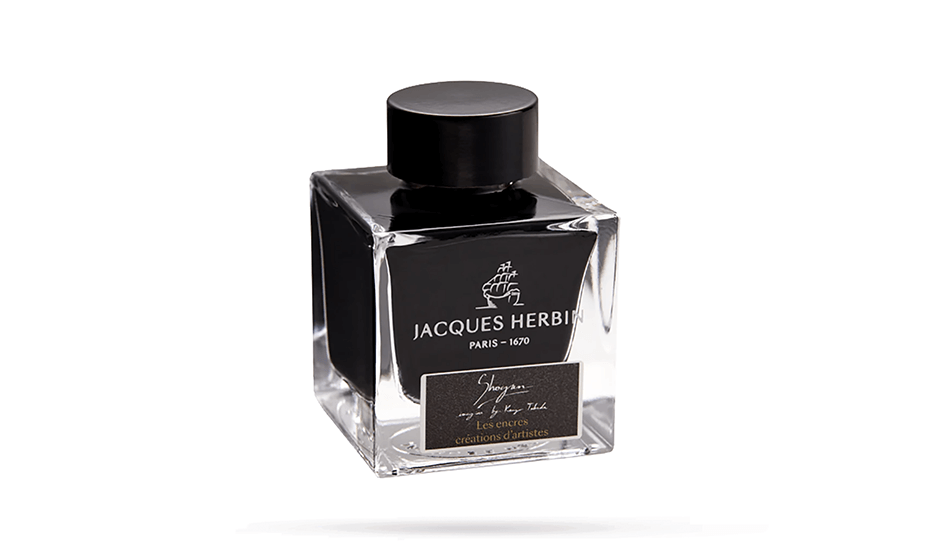 Чернила  Herbin Prestige, 50 мл, Shogun, черный с блестками