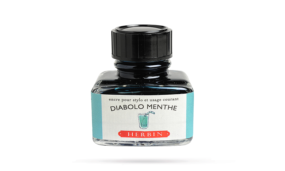 Чернила в банке Herbin, 30мл, Diabolo menthe, бирюзовый