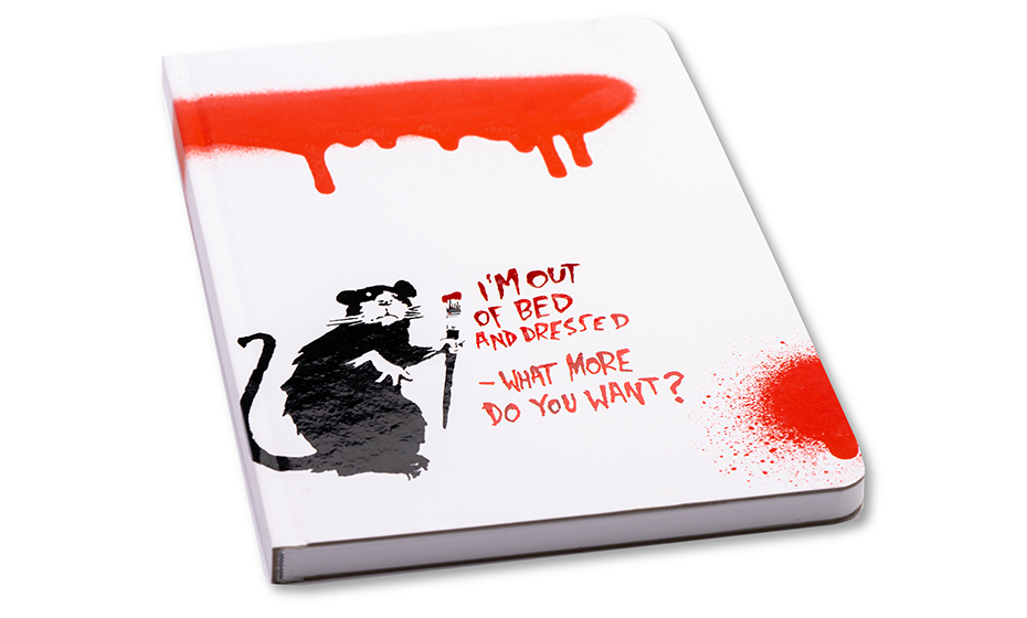 Тетрадь Banksy Крыса 14х21см кам бумага