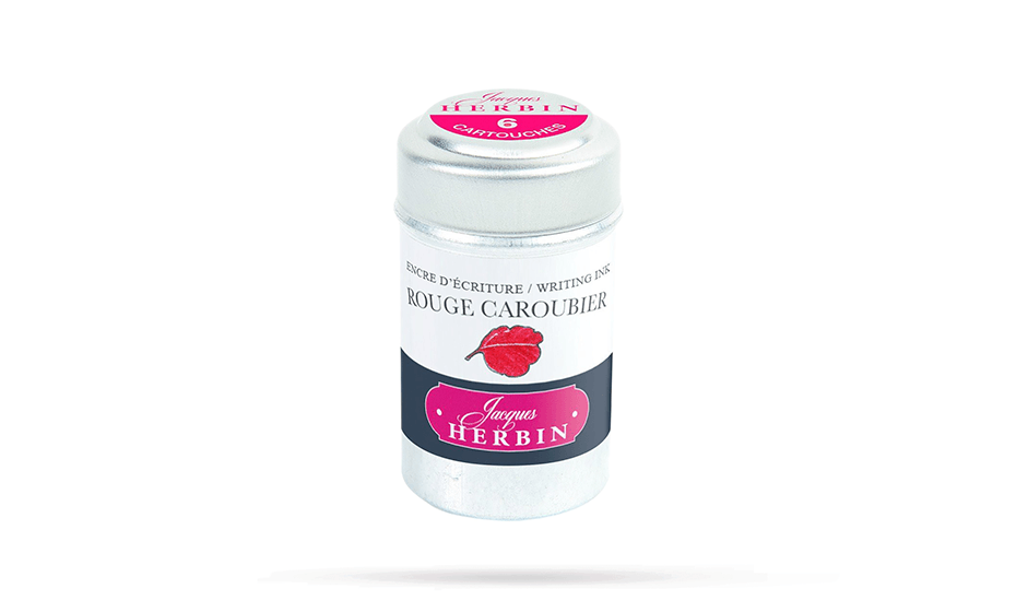 Картриджи для перьевой ручки herbin Rouge caroubier, алый, 6