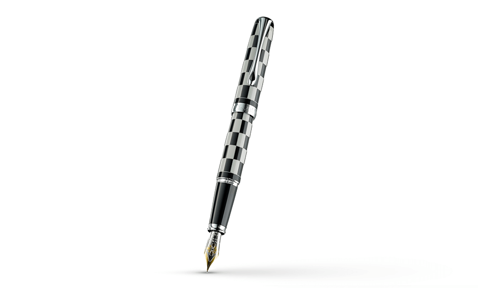 Ручка перьевая Excellence A Plus Rome black white M