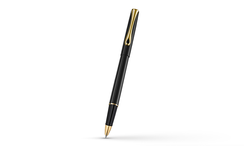 Ручка чернильная Traveller black lacquer gold