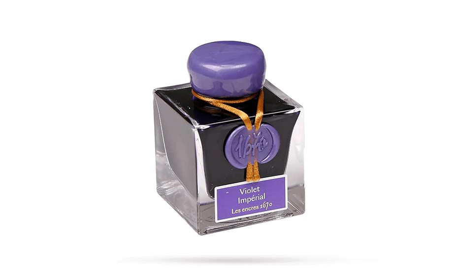 Чернила Herbin Prestige 1670, 50 мл,  Фиолетовый с золотыми 