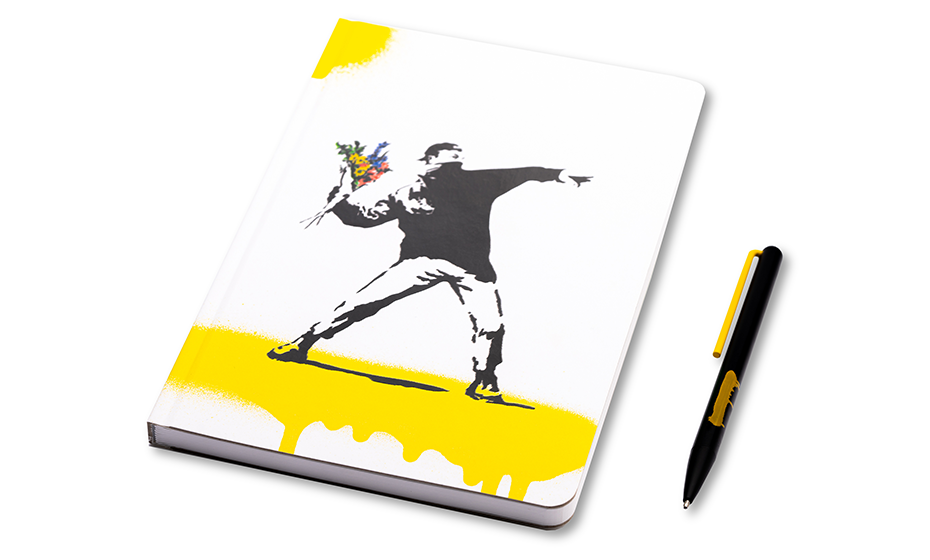 Набор Pininfarina Banksy Цветы: шариковая ручка GrafeeX+тетр