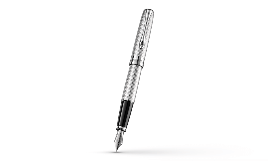 Ручка перьевая Excellence A2 guilloche chrome F