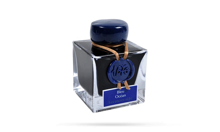 Чернила Herbin Prestige 1670, 50мл, Blue Ocean, синий
