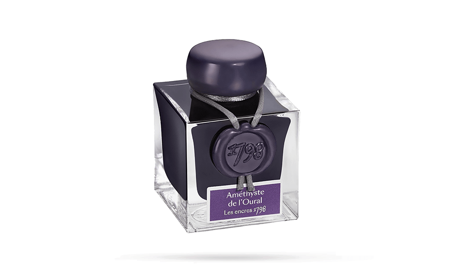 Чернила  Herbin Prestige 1798, 50 мл, Фиолетовый с серебряны