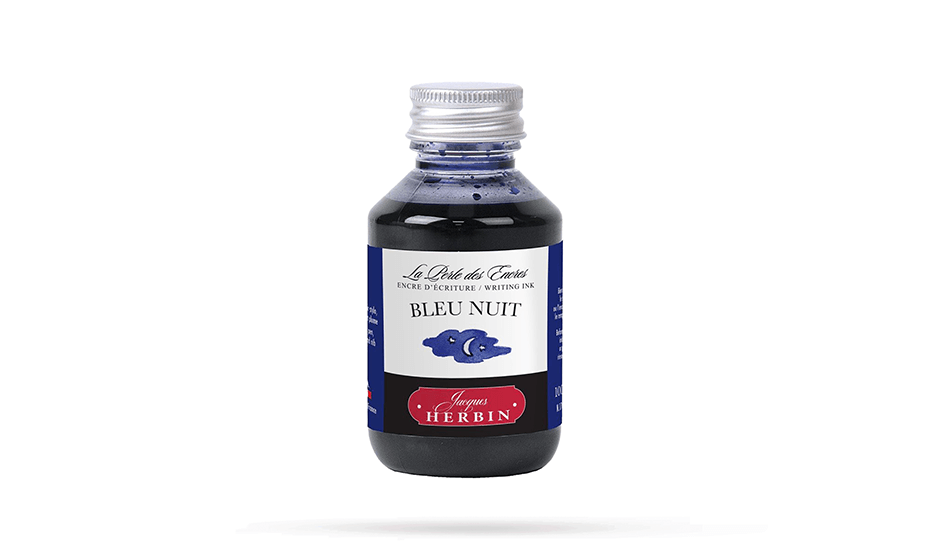 Чернила в банке Herbin  , 100мл, Blue nuit Темно-синий